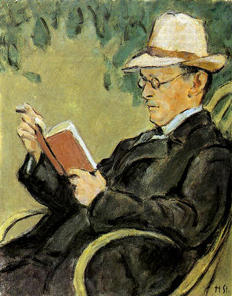 Hesse 1912, Gemälde von Hans Sturzenegger, Hesse schrieb das Gedicht 1941, nach langer Krankheit. 