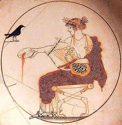 Apollon gehört zu den Göttern der alten Griechen, über die sich Heine lustig macht. 