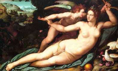Ars amatoria Venus und Cupido von Alessandro Alori